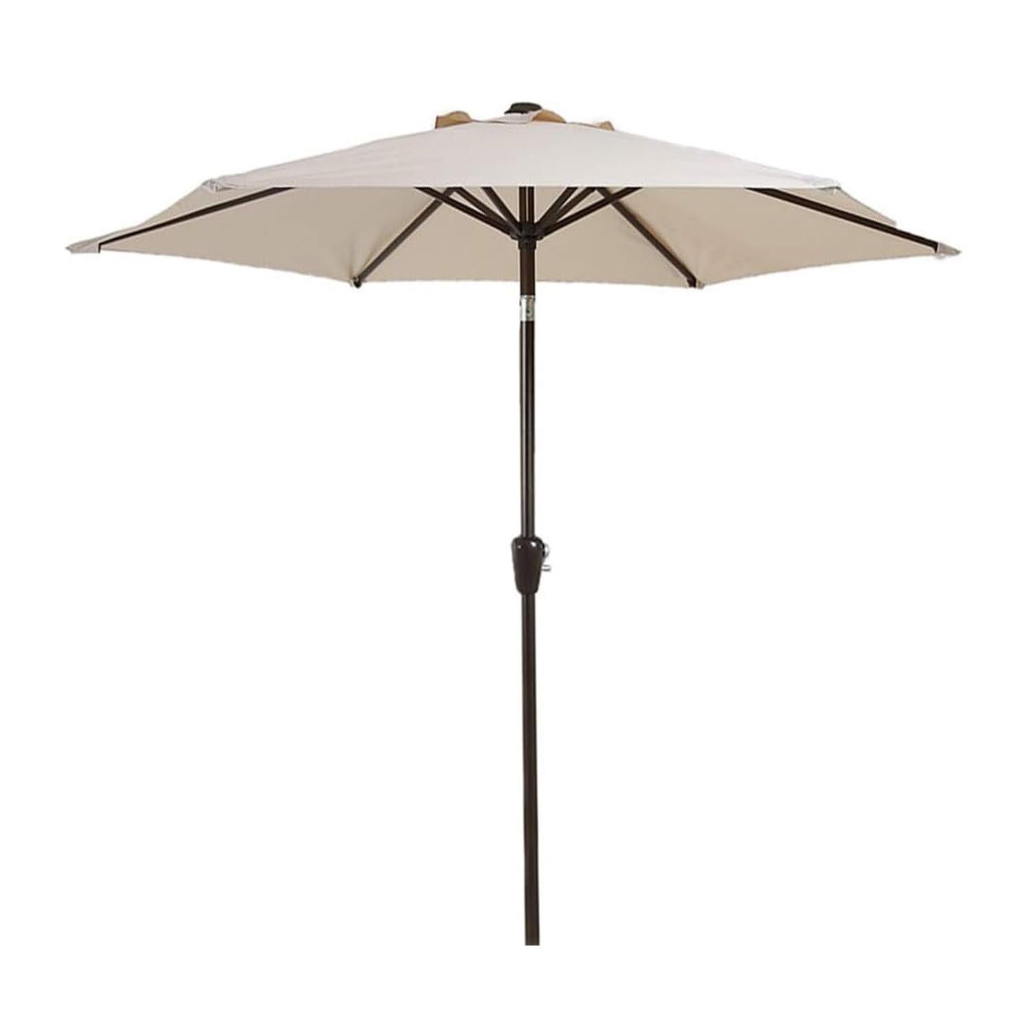 GREATOYAR Sombrilla Parasol, Sombrilla Jardín Grande, Sombrilla Terraza Exterior, para Jardín Patio Terraza Playa Piscina, Protector UV, Tela Poliéster 160gr/m2, 6 Barrilas, Longitud 270cm, Beige