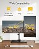 monTEK Stable Dual Monitor Stand with Glass Base for 17"-32" Screen, Freestanding Dual Monitor Arm Desk Mount Holds 10KG per Arm, Adjustable Double Stand for Gaming and Business, VESA 75/100 MM #1