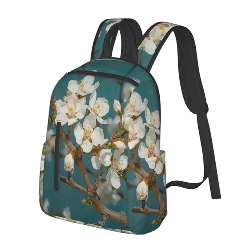 Casual Backpack for Women Men Almond Blossom Lightweight Daypack Large Capacity Nurse Bag2