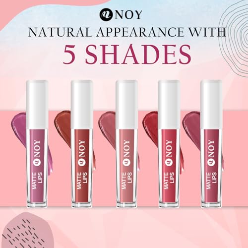 Image of NOY Saloon Secrets Result Shades Of Western 100% Smudgeproof Nude Matte Magic Lip Colors Set 4 Nude, Nude Pink, Tan Nude, Mauve Nude