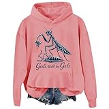Photo Gallery girls will be girls hoodies praying mantis graphic pullover top, rosa, m Photo Gallery girls will be girls hoodies praying mantis graphic pullover top, rosa, m