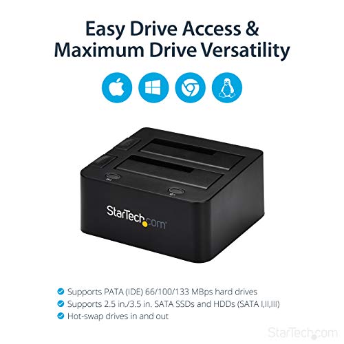 Dock HDD / SSD UASP StarTech.com UNIDOCKU33 pour disque SATA externe 3.5 2.5 - 4