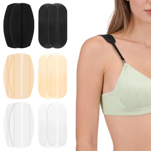 12pcs Bra Strap Cushion Anti Slip Bra Strap Holders For Slipping Silicone Shoulder Pads for Women Keep Bras Straps From Slipping 3 Colors Universal Fit