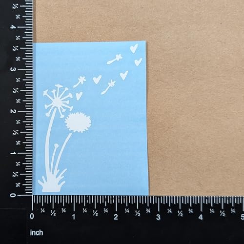 Image of Dandelion Blowing Decal 4 Pack: White, Small (3.5 inch) Vinyl Decals for Car Tumbler Laptop
