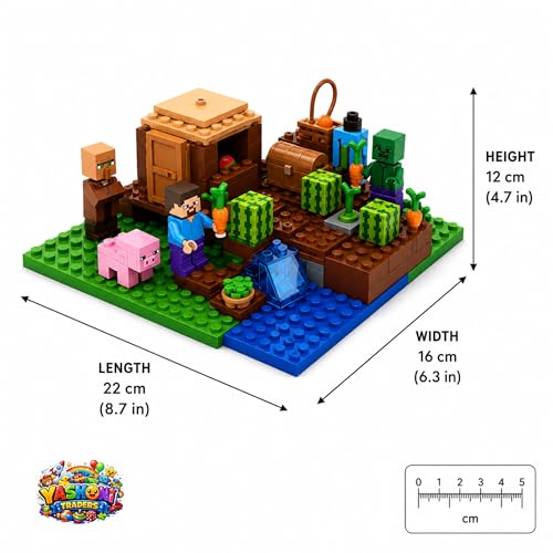 Image of Yashoni Building Blocks Toy Set for Kids | DIY STEM Construction Bricks with Mini Figures, Creative Models & Educational Play Set|Blocks Game (96, The Melon Farm)