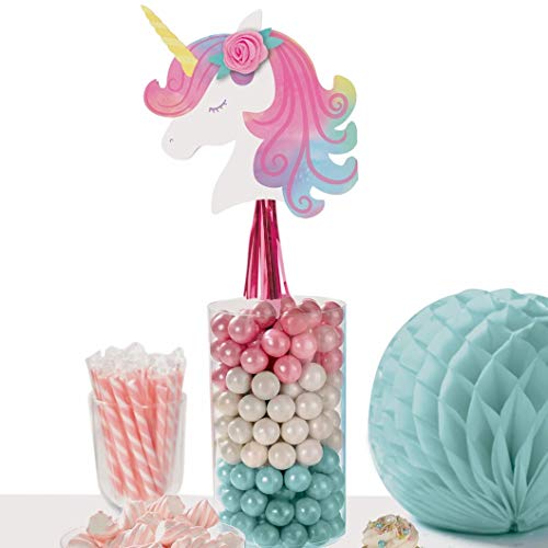 Centre de table licorne magique avec détails en feutre pour anniversaire et fête