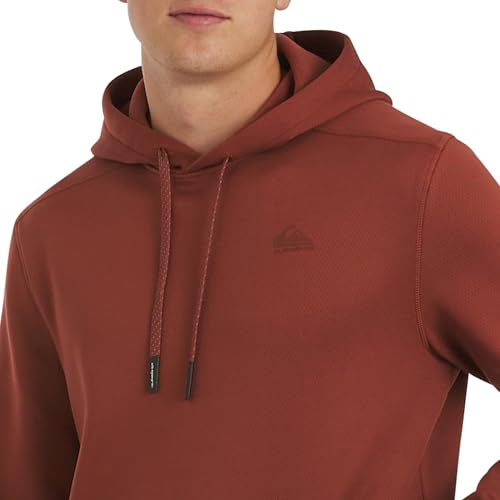 Image of Quiksilver Men's Regular Fit Active Performance Heavyweight Jacquard Mesh and Polar Fleece Pullover Hoodie (S-XL)