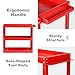 BRLJUNEO Tool Cart on Wheels, 3 Tier Rolling Mechanic Utility Cart, Heavy Duty Steel, Lockable Wheels, 450 LBS Capacity for Garage, Warehouse, Workshop