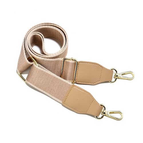 Image of Purse Strap Wide Replacement Crossbody Bag Straps, 1.5 inch Canvas Handbag Shoulder Strap, Adjustable Tote Belt(Gold Hardware