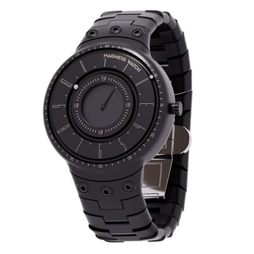 Magneto Watch Precisio Neo Black 44mm Magneto-Uhr mit präzisem Sekundenzeiger für Männer