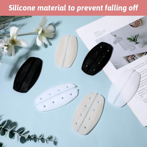 Grevosea 6 Pairs Bra Strap Holders for Slipping, Anti-Slip Bra Strap Pads Silicone Bra Strap Cushions Shoulder Protectors Pads for Women Ease Shoulder Discomfort (3 Colors)4