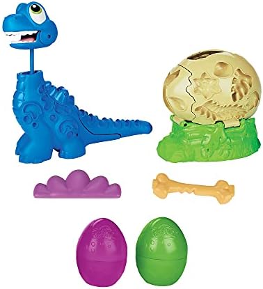 Play-Doh Dino Crew Bronto aus dem Ei, Spielzeug-Dinosaurier für Kinder ab 3 Jahren mit 2 Eiern
