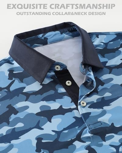 Men's Golf Polo Shirts Dry Fit Comfort Stretch Casual Shirt Short Sleeve Perfomance Moisture Wicking Funny Print3