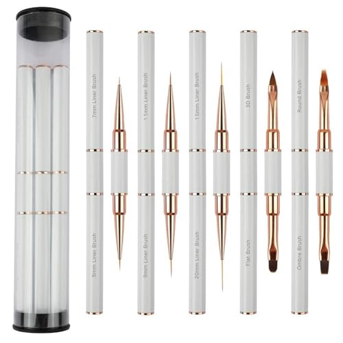 Pinceles Para Decoración De Uñas, 5 Uds., Herramienta Para Puntear Uñas De Doble Punta, Bolígrafos Para Decoración De Uñas, Pincel Para Dibujar Uñas, Bolígrafo Para Herramientas De Decoración De Uñas