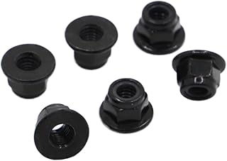 Wenicare 10 Uds. Tuerca de Bloqueo de inserción de Nailon con Brida Hexagonal de Acero al Carbono Negro M3 M4 M5 M6 M8 contratuerca Nylock autoblocante (Size : M3 10pcs)