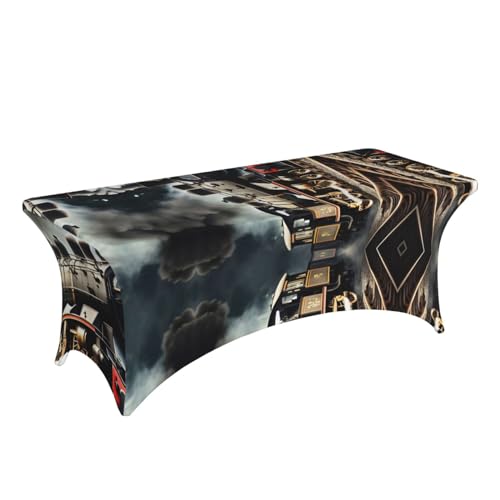 Nappe de table extensible train élasthanne banquet mariage 1,8m - 4