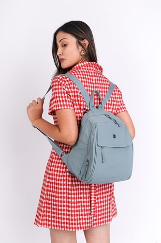 Image of TS WITH TECHSUN Women Mini Backpack | Water-Resistant Compact Bag for Travel, Daily Use & Casual Outings | Fits Only Essentials (L) 26CM X (W) 15CM X (H) 32CM
