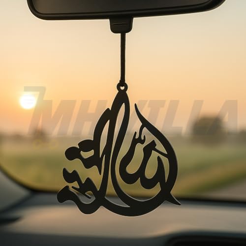 Image of Acrylic Islamic Car Hanging Accessory - Interior /Dashboard /Mirror /Decoration - Masha Allah