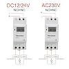 Heschen Digital LCD Power Weekly Programmable Timer Relay Switch THC15A DC24V 16Amp SPST 35mm DIN Rail