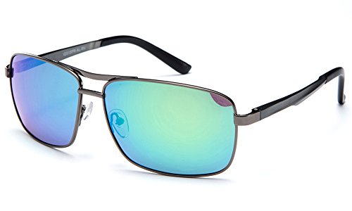 Premium Aluminum Aviator Authentic Polarized Flash Mirror Lenses Light Sunglasses