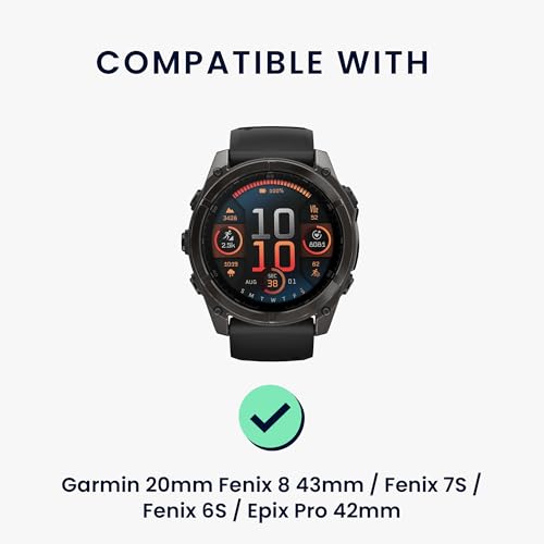 Correa de nylon ajustable para Garmin 20mm negro miniatura 2