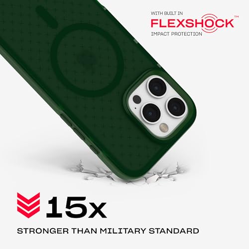 Image of Tech21 EvoCheck for iPhone 16 Pro Max Compatible with MagSafe - Impact Protection Case - in Forest Green