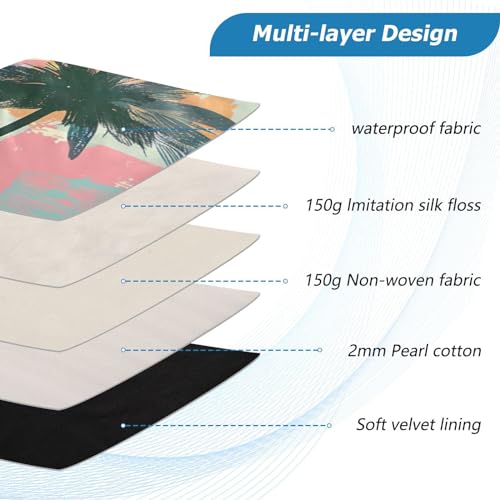 Funda para laptop 13-14 pulgadas impermeable patrón palmeras miniatura 4
