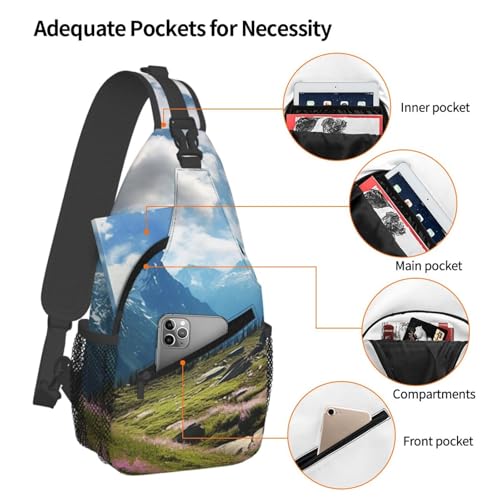 Bolso tipo sling unisex negro para trekking y viaje miniatura 3