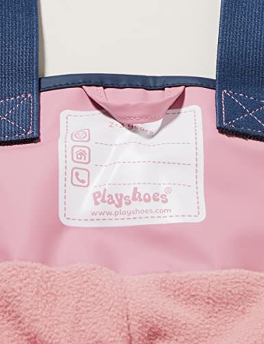Playshoes Matschhose Regenlatzhose Fleece-Futter Unisex Kinder Wind- und wasserdichte Regenhose Regenbekleidung, rosa Pastell, 104