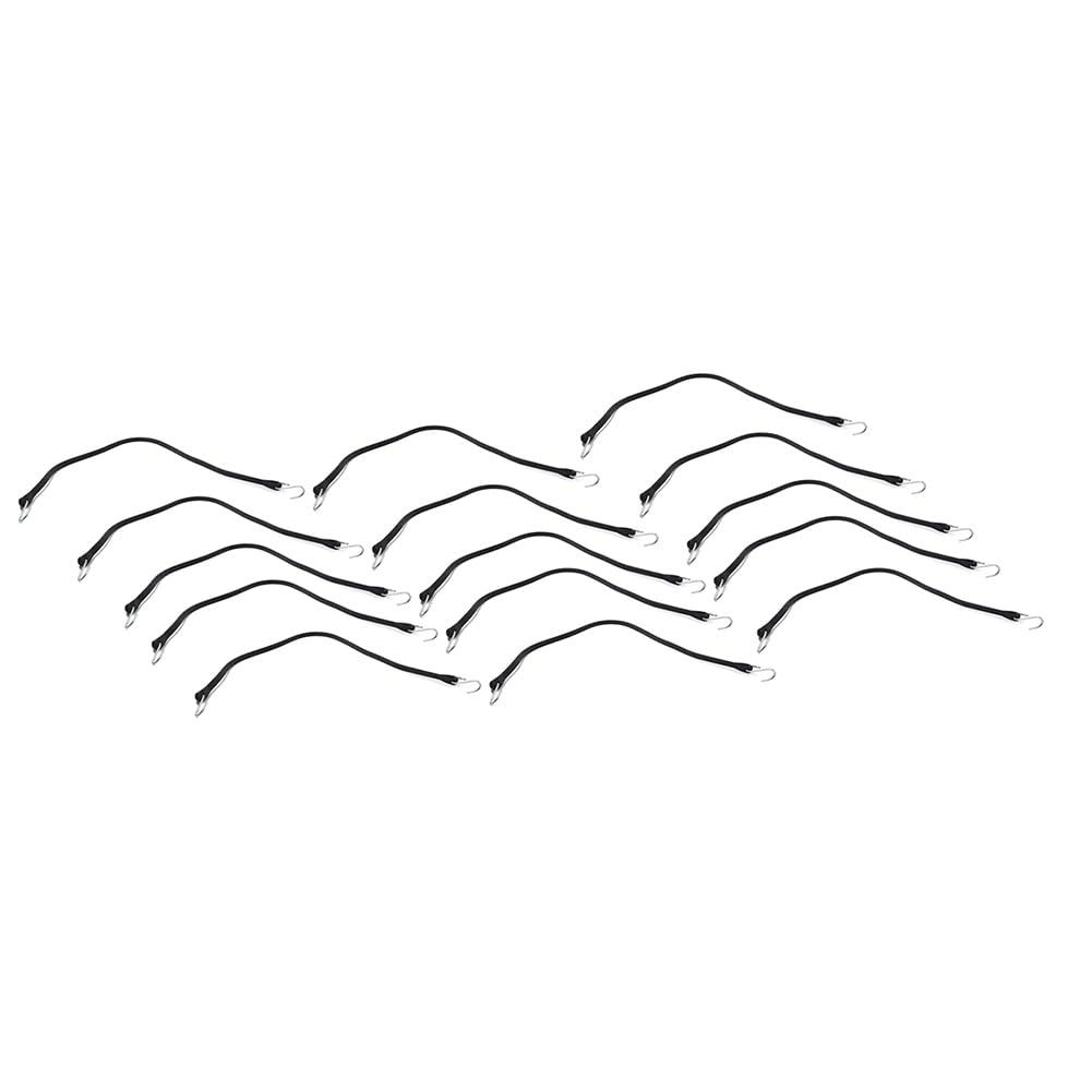 FSFYUK Correas elásticas de lona de 41" para exteriores con ganchos de amarre, 15 unidades para transportadores de carga, transportadores de orugas, excavadoras y cargadores de goma negra.