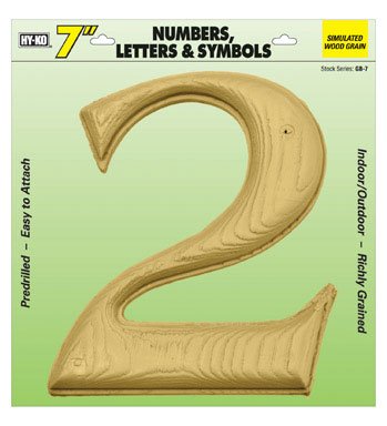 Hy-ko Gb-7/2 Number 2 7" Plastic