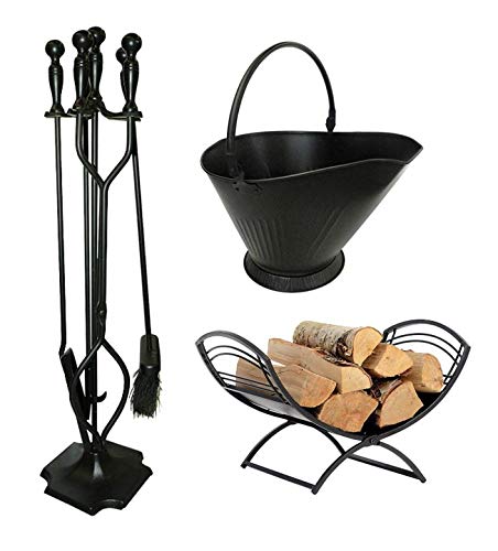 Shelter Logic Fireplace Tools and Log Holder | Hearth Care...