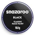 Snazaroo - Pittura Per Viso e Corpo, Trucchi da Viso per Travestimenti, per Bambini e Adulti, 18ML, Colore Nero