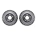 Dynamic Friction Company Rear Brake Rotors-Drilled and Slotted-Silver 7002-46031