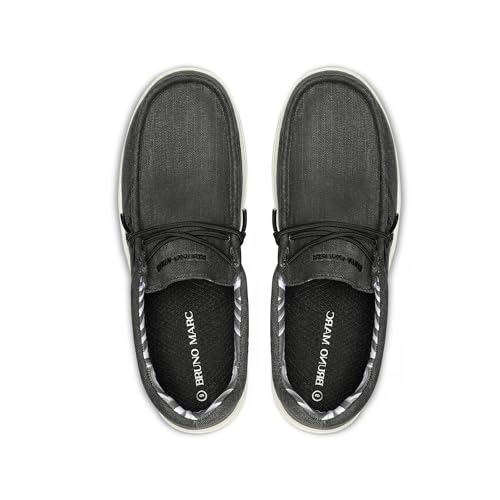 Bruno Marc Men's Casual Slip-on Loafers Stretch Shoes 1.0,Size 11,Black-Arch-Support,BLS211-1