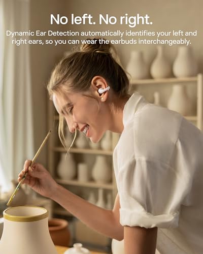 SHOKZ OpenDots 2 Open-Ear Clip-On Earbuds, White, Dolby Audio, 3 Mics - image 8