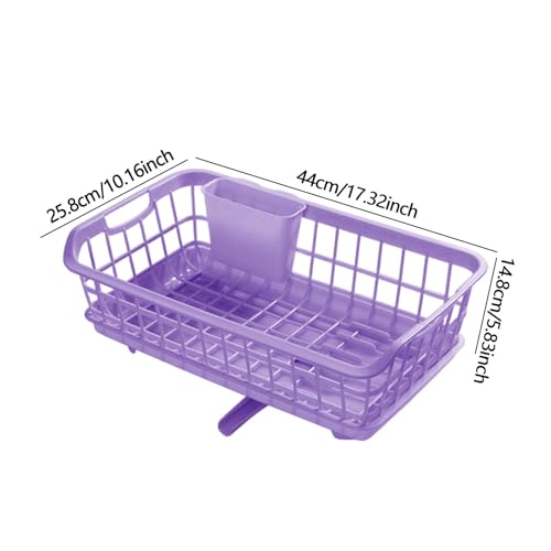 Escurridor de platos que evita charcos: rack de secado MERIGLARE con bandeja y salida para agua 3