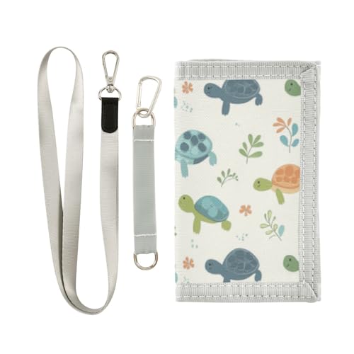 Wusikd Baby Turtles Kids Wallet for Boys Girls Cute Toddler Trifold Wallet Novelty Wallet for Teens Women Men