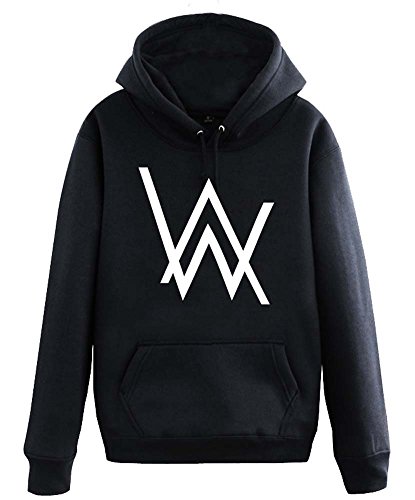 Tiny Time Herren Hooded Jacke Jungen Baumwolle Kapuzenpullover Outfit (L, Schwarz)