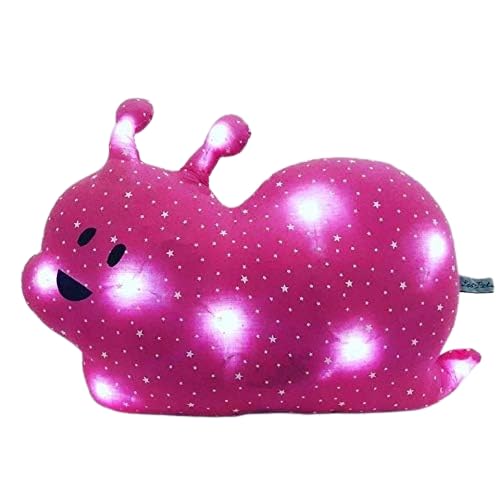 Veilleuse fushia étoilée personnalisable, escargot lumineux design