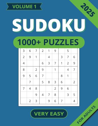 SUDOKU Puzzle Book For Adults: 1000+ Very Easy Puzzles For Adults...