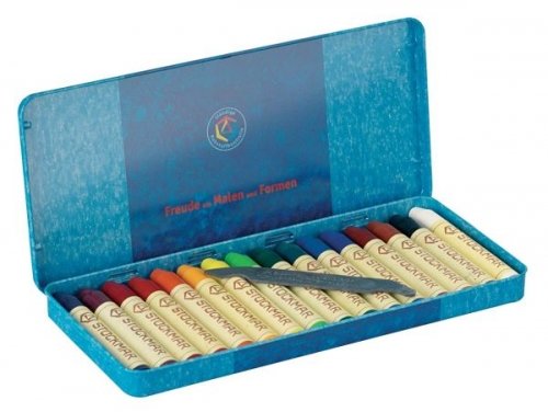 Stockmar – Étui De 16 Crayons De Cire Pastel, Avec Cire D'abeille, Longueur 83 Mm, Non Toxique