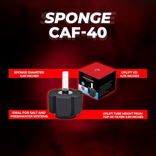Image of Aquatop Internal Sponge Filter - for Aquariums Up to 40 Gallons - Compatible with Air Pumps or Powerheads - Mechanical & Biological Filtration