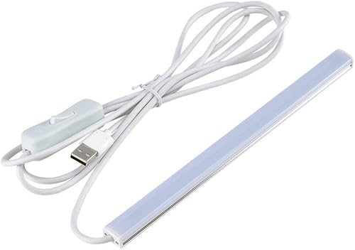 Miniatura 1 de anso SMD 2835 5V barra de tira LED Cuidado de los ojos USB Lámpara de mesa de escritorio Luz para lectura de libros de cabecera (blanco cálido)