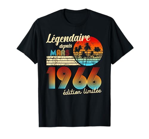 Cumpleaños Nacidos En Legendario Desde Regalo Marzo 1966 Camiseta