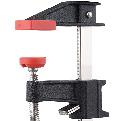 Image of BESSEY GSCC4PK-C Clamp Set for Woodworking, F-style with Wood Handle, Replaceable Pads, 2 x 6 In and 2 x 12 In, 600 lb, Red /Black /Silver