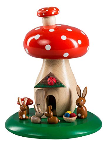 Fumoir champignon avec lapins Rudolphs Schatzkiste de 13 cm de hauteur - 2