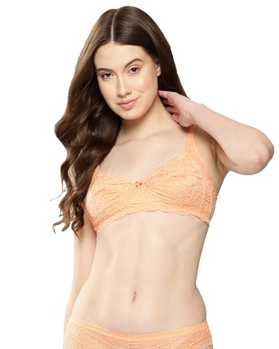 Image of LEADING LADY Women Bra | Non Padded | Non Wired | Full Coverage | T-Shirt Bra | Lace Style Adjustable Straps | Every Day Bra
