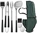 Produktbild grilljoy 8 PCS Grillbesteck im Golfclub-Stil mit langem, hitzebeständigem Griff, Hochleistungs grillset aus Edelstahl in der Golfclub-Tasche, unverzichtbares Grillwerkzeug für Grillaktivitäten