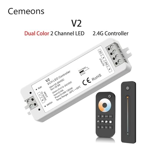 LED Dimmer V2 contrôleur bicolore CCT 2.4G télécommande RT2 DC12V-24V - 3